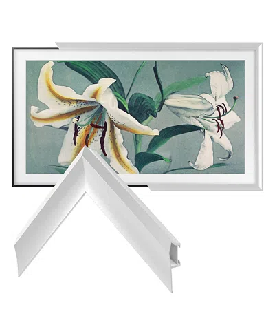 Deco Tv Frames 75 Alloy Prismatic Frame For Samsung The Frame Tv 2021-2024 In Prismatic Pure White