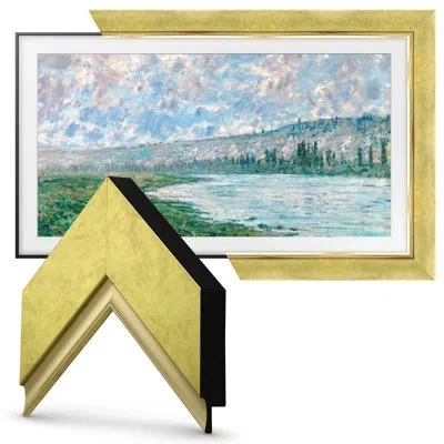 Deco Tv Frames Contemporary Deco Tv Frame For Samsung Frame Tv And Frame Pro In Gold