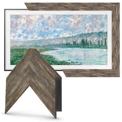 Deco Tv Frames Distressed Barnwood Deco Tv Frame For Samsung Frame Tv