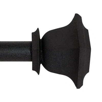 Deco Window 18"-44" Adjustable Rustproof Curtain Rod For Doors & Windows With Brackets, Extendable Iron Metal Pi In Dark Stone