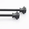 Deco Window 2-pack Square 5/8 In Curtain Rod In Black