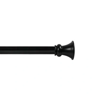 Deco Window Adjustable Curtain Rod For Windows 44 To 120 In Extendable Heavy Duty Iron Drapery Pole With Finials In Matt