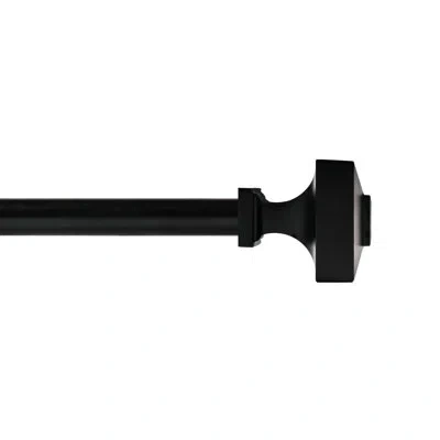 Deco Window Adjustable Curtain Rod For Windows 44 To 120 In Extendable Heavy Duty Iron Drapery Pole With Finials In Matt