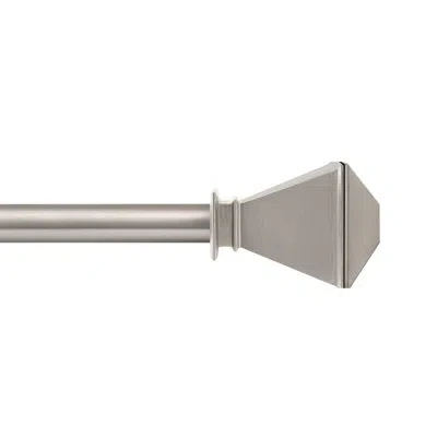 Deco Window Adjustable Curtain Rod For Windows 44 To 120 In Extendable Heavy Duty Iron Drapery Pole With Finials In Matt