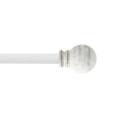 Deco Window Adjustable Curtain Rod For Windows 44 To 120 In Extendable Heavy Duty Iron Drapery Pole With Finials In Matt