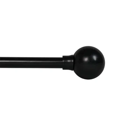 Deco Window Adjustable Curtain Rod For Windows 44 To 120 In Extendable Heavy Duty Iron Drapery Pole With Finials In Matt