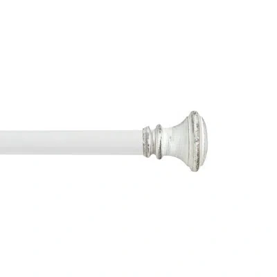 Deco Window Adjustable Curtain Rod For Windows 44 To 120 In Extendable Heavy Duty Iron Drapery Pole With Finials In Matt