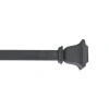 Deco Window Quattro 1 In Adjustable Curtain Rod In Black