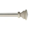 Deco Window Square 1 In Adjustable Curtain Rod In Silver