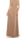 Decode 1.8 Beaded And Sequin A Line Chiffon Dress In Mauve