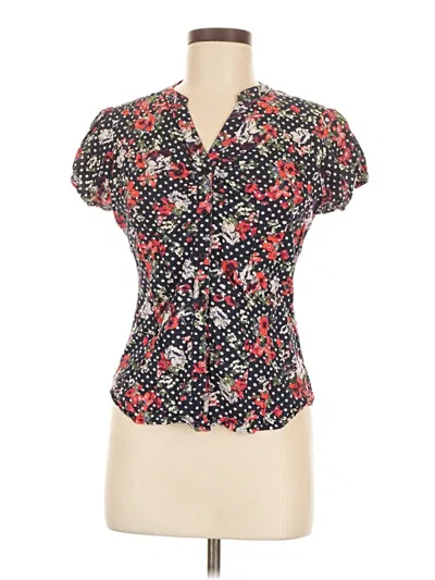 Pre-owned Decoded Short Sleeve Blouse In Black