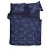 Decoflux Home Blue Sateen Bed Linen Set Boho Indigo Uk Double, Us Full In Blue