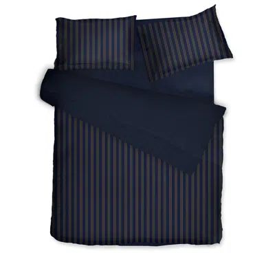 Decoflux Home Blue Sateen Bed Linen Set Etno Baltic Uk Double, Us Full