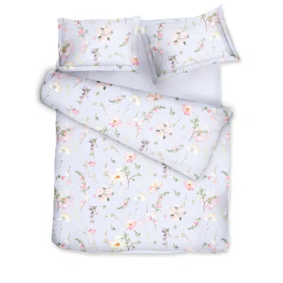 Decoflux Home Blue Sateen Bed Linen Set Whisper Sky Uk King, Us Queen