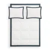 Decoflux Home Blue / White Bedding Set Frame Inner Anthracite Uk Super King, Us King