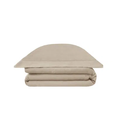 Decoflux Home Brown / Neutrals Cotton Bedding Set Solid Almond Uk King, Us Queen