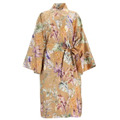 Decoflux Home Brown / Neutrals Cotton Kimono - Beige Flora Cinnamon, Hm