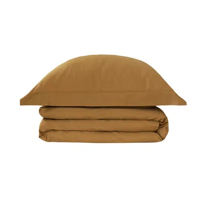 Decoflux Home Brown Sateen Bed Linen Set Cinnamon Us Queen, Uk King