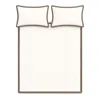 Decoflux Home Brown / White Bedding Set Frame Inner Grey Cliff Uk Double, Us Full