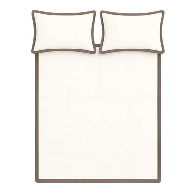 Decoflux Home Brown / White Bedding Set Frame Inner Grey Cliff Uk Double, Us Full