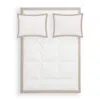 Decoflux Home Brown / White Bedding Set Frame Inner Grey Cliff Uk King, Us Queen