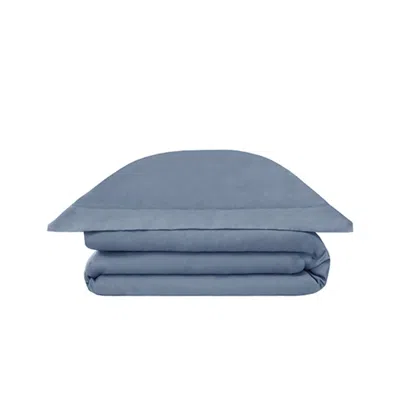 Decoflux Home Cotton Bedding Set Silver Blue Uk Double, Us Full