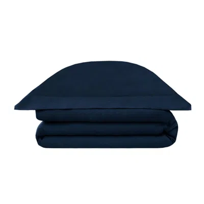 Decoflux Home Cotton Bedding Set Solid Dark Blue Uk Single, Uk Twin  + Gift Wrapping
