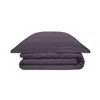 Decoflux Home Cotton Bedding Set Solid Figue Jam Purple Uk Double, Us Full In Purple