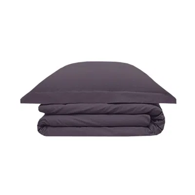 Decoflux Home Cotton Bedding Set Solid Figue Jam Purple Uk Single, Us Twin