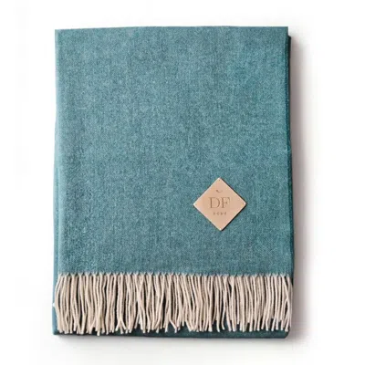 Decoflux Home Electric Blue Merino Wool Throw, New Collection