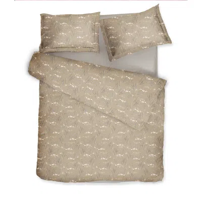 Decoflux Home Green Sateen Bed Linen Set Dreamy Khaki Us Full, Uk Double