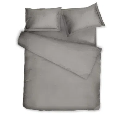 Decoflux Home Grey / Neutrals Sateen Bed Linen Set Solid Taupe Us King, Uk Super King