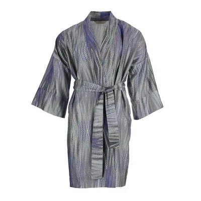 Decoflux Home Men's Kimono Creation Blue & Matching Cotton Bag + Gift Wrapping