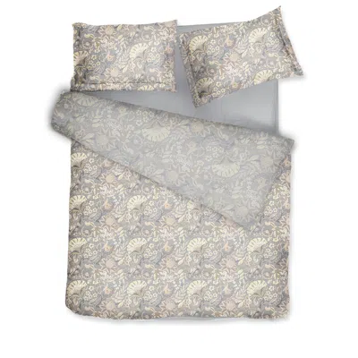 Decoflux Home Neutrals / Grey Sateen Bed Linen Set Boho Fog Uk Super King, Us King