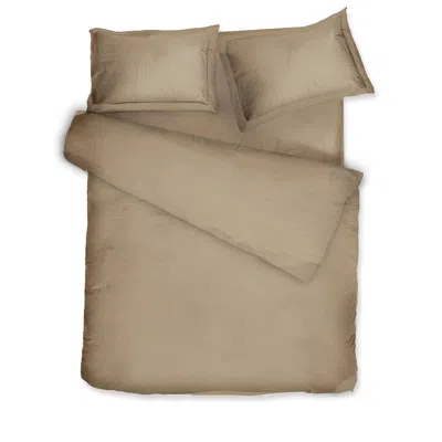 Decoflux Home Neutrals Sateen Bed Linen Set Solid Oak Uk Single, Us Twin