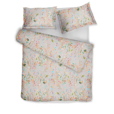 Decoflux Home Neutrals Sateen Bed Linen Set Summer Life Almond Uk Super King, Us King