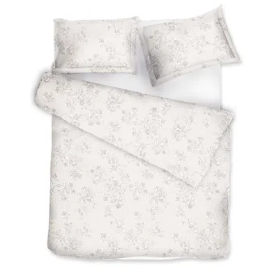 Decoflux Home Neutrals / White Cotton Bedding Set Eden Beige Uk King, Us Queen