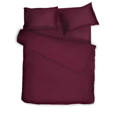 Decoflux Home Pink / Purple Cotton Bedding Set Burgundy Uk Single, Us Twin In Pink/purple