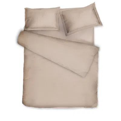 Decoflux Home Pink Sateen Bed Linen Set Solid Nude Rose Uk Double, Us Full
