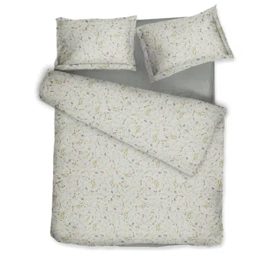 Decoflux Home Sateen Bed Linen Set Herbary Light Grey Uk Double, Us Full