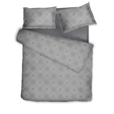 Decoflux Home Sateen Bed Linen Set Mirage Grey Uk Super King, Us King In Gray
