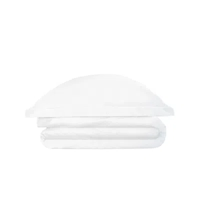 Decoflux Home Sateen Bed Linen Set Optical White Uk Double, Us Full