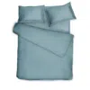 Decoflux Home Sateen Bed Linen Set Solid Blue Bell Uk Double, Us Full In Blue