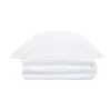Decoflux Home Sateen Bed Linen Set Solid White Uk Double, Us Full In White