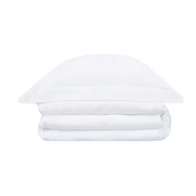 Decoflux Home Sateen Bed Linen Set Solid White Us Queen, Uk King