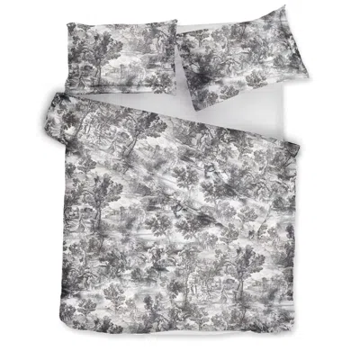 Decoflux Home White / Grey Bedding Set The Lover's Tale Grey Uk Single, Us Twin In White/grey