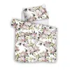 Decoflux Home White / Pink / Purple Sateen Bed Linen Set Harmony Uk Single, Us Twin In Multi
