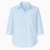 Decoflux Home Women's Cotton Percale Light Blue Shirt L/xl