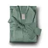Decoflux Home Women's Green Sateen Bathrobe Kimono Solid Salvia