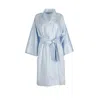 Decoflux Home Women's Kimono Light Blue - Cotton Dressing Gown + Gift Wrapping In Blue